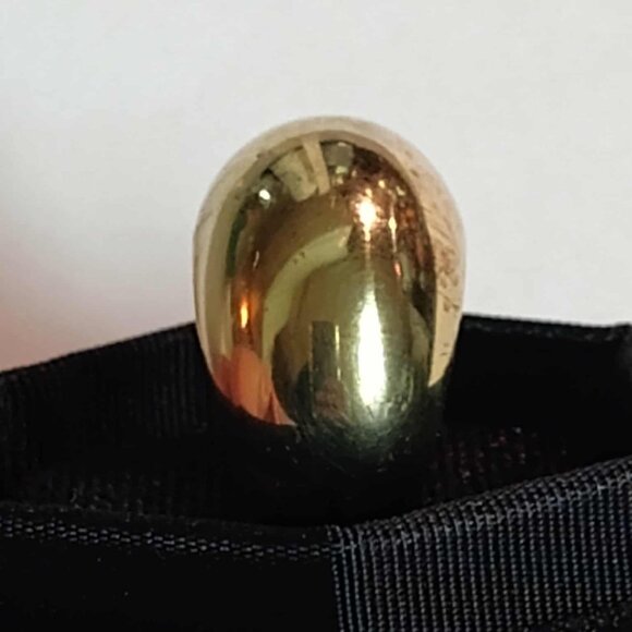 MODA AL MASSIMO(R) 18K YELLOW GOLD OVER BRONZE POLISHED DOME RING - size 7 - Picture 7 of 12